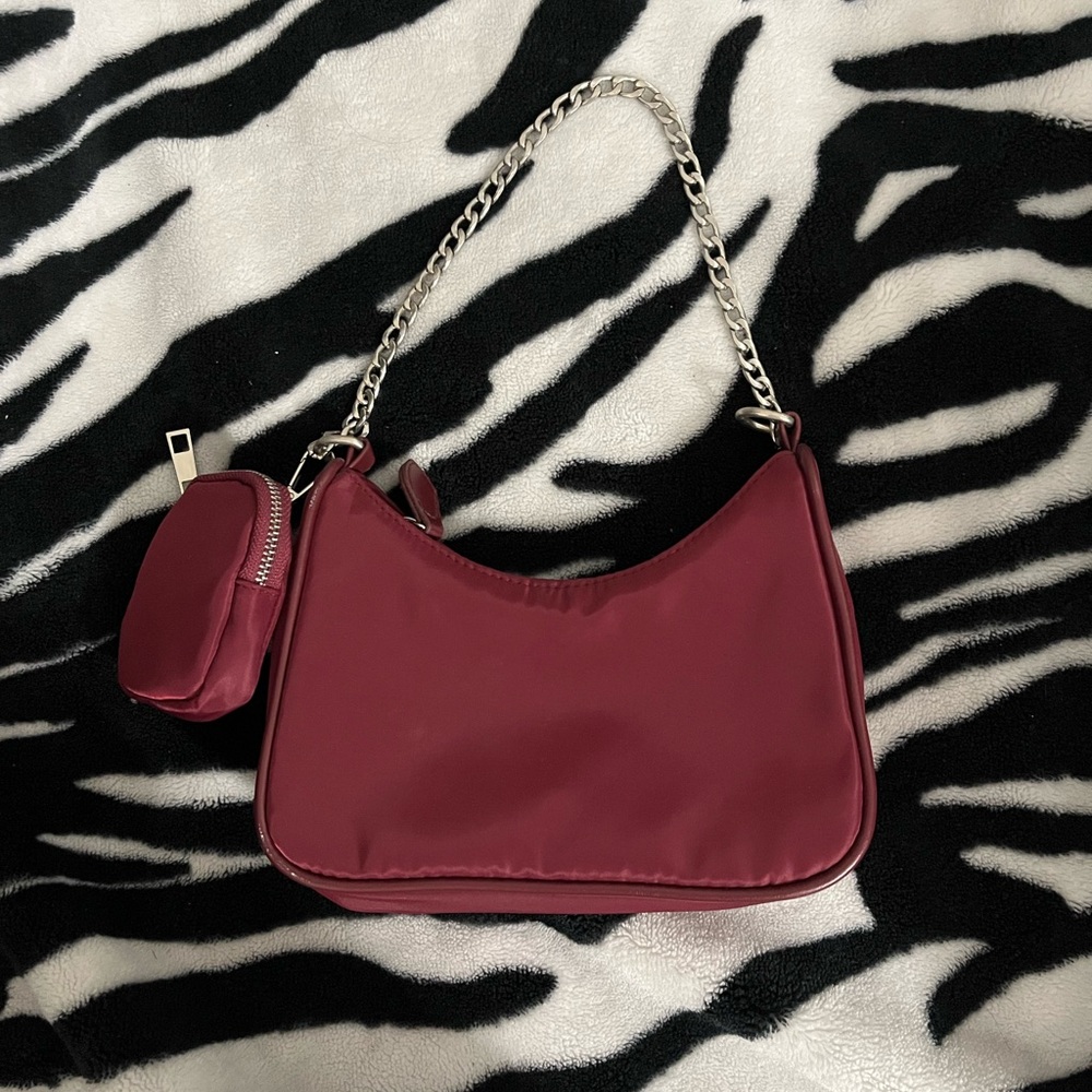 ardene cute burgundy party mini purse